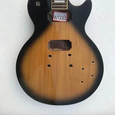 Tobacco Burst DIY Les Paul Style Guitar Body with Maple Neck image 1
