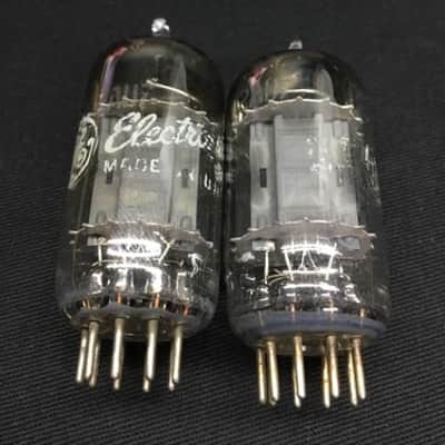 MATCHED PAIR GE 12AU7 Long Plate D Getter AUDIO Vacuum Tubes TESTED 10.9368 image 2
