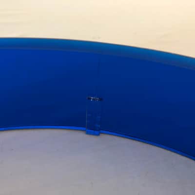 Custom Blue Acrylic 14x2.5 Shell for Pearl 14x4 Free Floating Snare Drum, Floater image 3