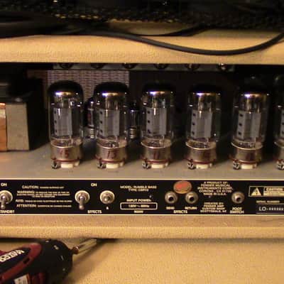 Fender Custom Shop Rumble 300 Bass Head  and  Sub Cabinet 1995 Blonde image 17