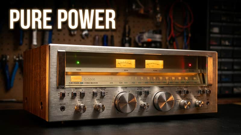 🔥🎶 Sansui G-5500 Pure Power DC Stereo Receiver — Serviced, Cleaned, 120V, Excellent Faceplate image 1