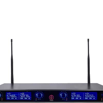 4 Channels Professional UHF Wireless Microphone System with Rack Mountable Metal Receiver and 4 Handheld Mics, for Church, School, Outdoor Wedding, Meeting, Party and Karaoke image 2