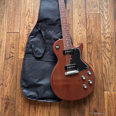 Vintage 1970s Gibbon LG-400 Les Paul Junior P90s Electric Guitar Walnut MIJ Japan image 15