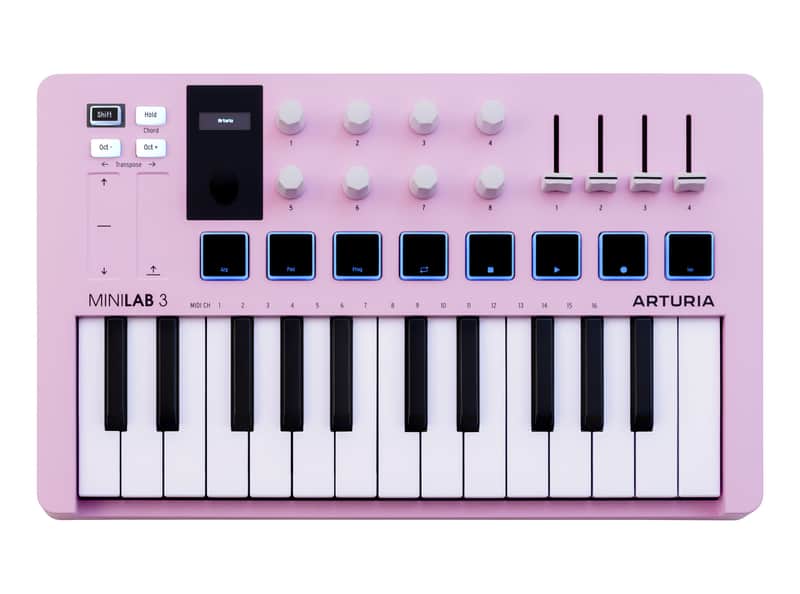 Arturia MiniLab 3 MIDI Keyboard Controller (Rose Quartz) image 1