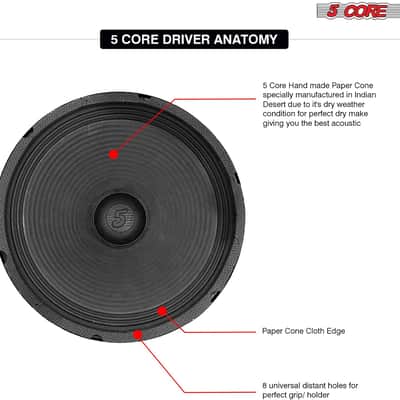 5 Core 12" Guitar Speaker for Guitar Amplifier Universal Replacement 90W RMS SP 12135 GTR image 4