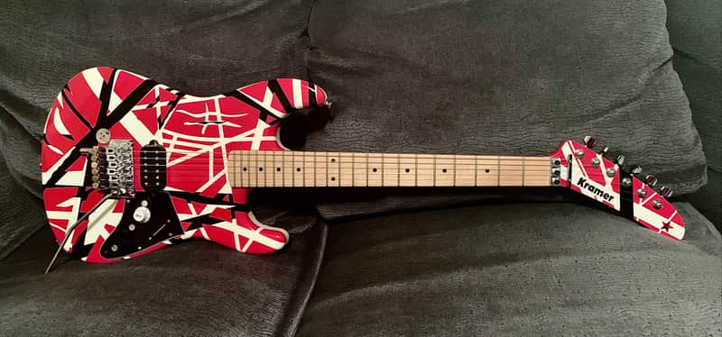 EVH STRIPED SERIES RBW (FRANKY / FRANKENSTRAT) BODY WITH 5150-STYLE BANANA NECK TRIBUTE GUITAR image 1