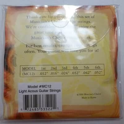 Good Inexpensive Gift: New Sealed-Package N.O.S. Vintage Musician's Choice MC12 Light Lite Acoustic Guitar Center Strings Bronze Wound NOS (New Old Stock) great price deal + SAVE More if you Buy More Than 1 Set image 2