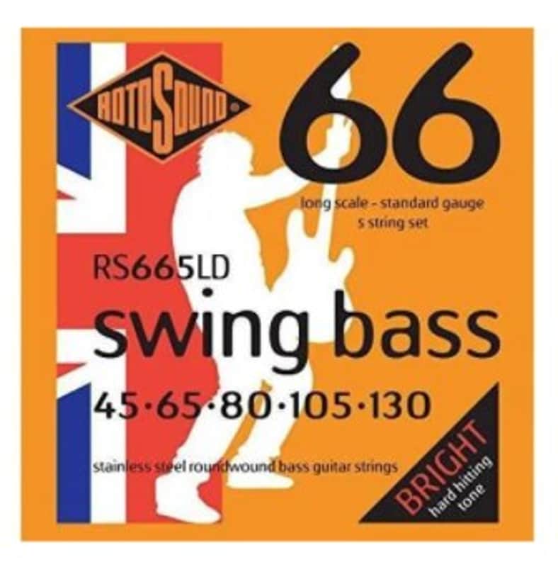 Rotosound RS665LD Swing Bass Stainless Steel Bass Guitar Strings - 5 String Standard image 1