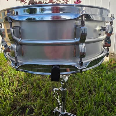 Ludwig No. 404 Acrolite 5x14" 8-Lug Aluminum Snare Drum with Keystone Badge July 1969 - Matte Aluminum image 4