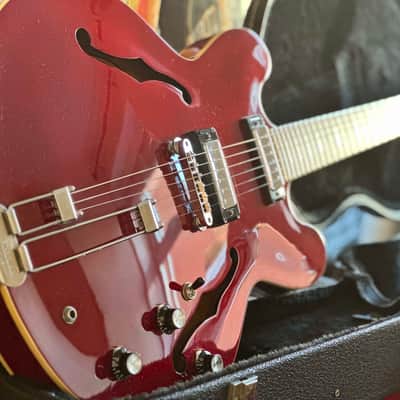 Epiphone 2001 Riviera Electric Guitar Cherry Finish Peerless Factory Korea w/ OHSC image 8
