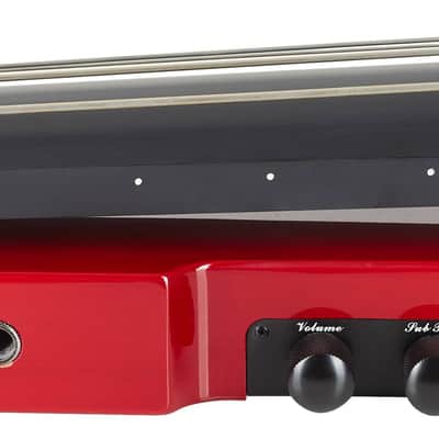 STAGG Transparent Red Electric Double Bass With Gigbag Plus 1/4" Output EUB Electric Upright Bass image 5