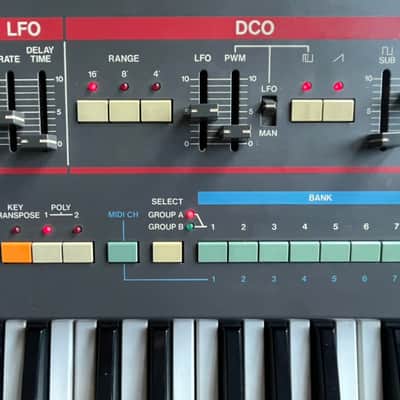 Roland Juno-106 61-Key Programmable Polyphonic Synthesizer 1984 - 1985 - Black image 2