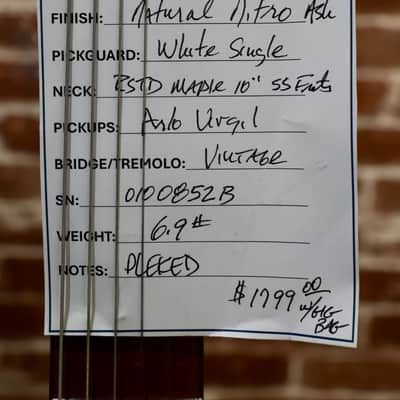 Berly Guitars T model - Natural - Virgil Arlo Pickups - 6.9lbs. NEW, (Authorized Dealer) image 9