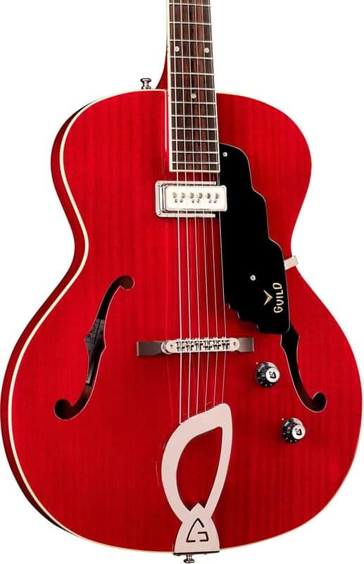 Guild T-50 Slim Dynasonic - Hollow Body Electric Guitar - Cherry Red - 2024 - Gloss  ***On Display*** image 1