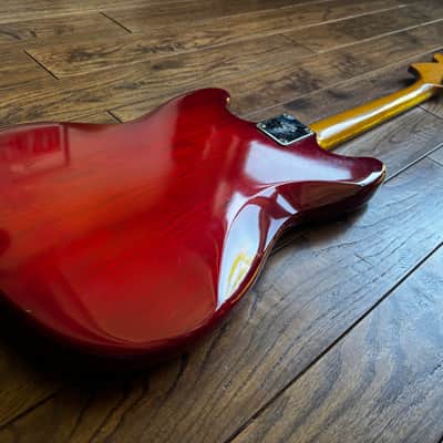 1993 Fender Traditional 60s Mustang Order Made Custom Transparent Red Premium Ash Maple Seymour Duncan MIJ Japan image 11