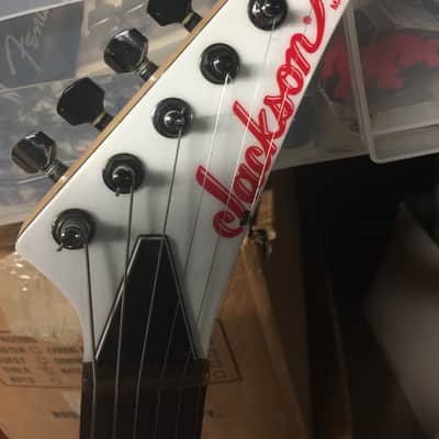 Jackson Custom Shop Star "Chris Holmes WASP" Tribute 2000's ? Blood Spatter On White / Matching Head image 12