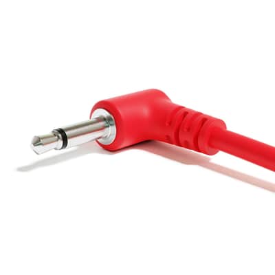 ExcelValley [Red | 200 cm - 78.74"] 5-Pack - Right Angle Mono Modular Patch Cables image 3