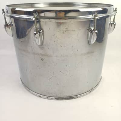 *Slingerland 12x16" 3Ply Chrome Over Wood Concert Tom Drum 70s Marching Quad COW image 3