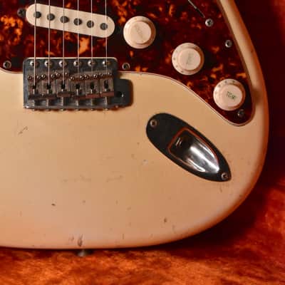 Fender Stratocaster 1965 - Olympic White with rare Tortoise guard image 3