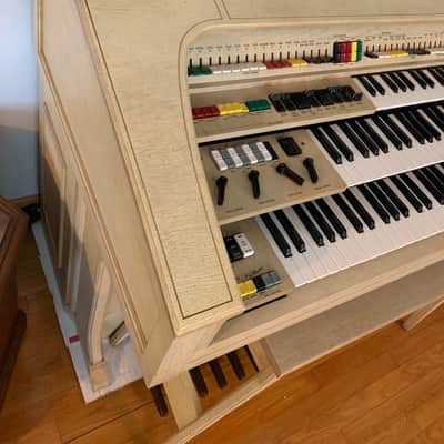 Vintage Yamaha Electone Organ Model D-80U-TH late 70s Light Beige image 2