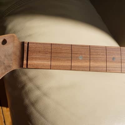 Custom Inlaid reverse head Pau Ferro Walnut custom guitar neck left fits stratocaster rare 2021 ligh image 5