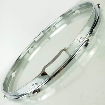 Ludwig 15"COB Triple-Flange Snare Drum Rim/Hoop Chrome-BRASS Resonant 8Lug50-60s image 4
