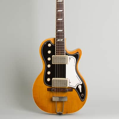 National Model 1104 Town & Country Solid Body Electric Guitar (1958), ser. #X74695, period soft shell case. image 1