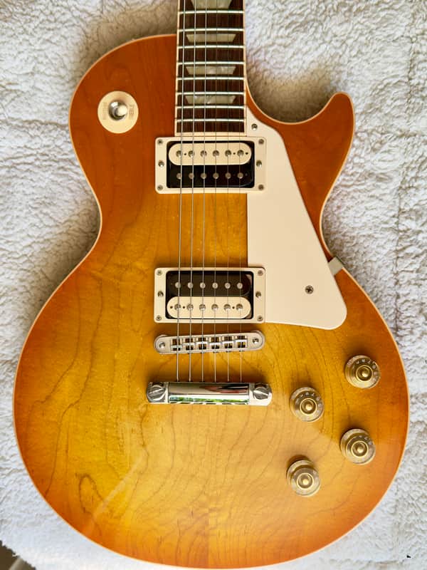 Gibson Les Paul Traditional Plain Top Zebra 2016 Lemon Burst image 1