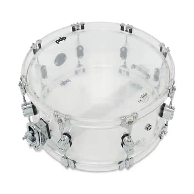 PDP Concept Acrylic Clear Snare Drum 14x6.5 image 4