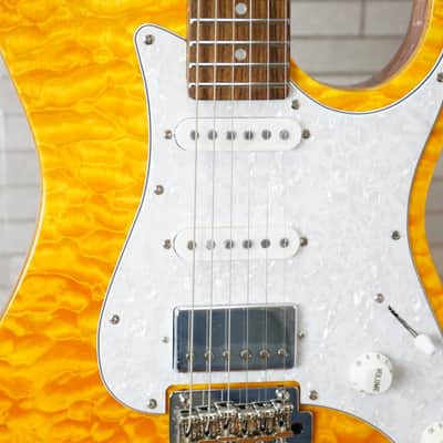 Tagima Stella DW Electric Guitar - Transparent Orange - Quilted Maple! image 5