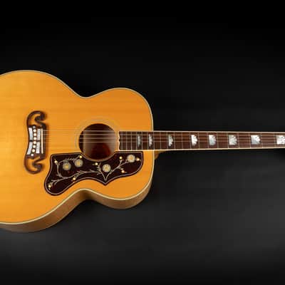 1998 Gibson SJ-200 Reissue - Antique Natural | USA Montana All Solid J-200 Jumbo Vintage Acoustic Guitar Good Wood Era Collector's Condition | OHSC image 3