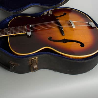 Vega  C-56 Special w/DeArmond Rhythm Chief Pickup Arch Top Acoustic Guitar (late 1940s), ser. #5370, black hard shell case. image 12