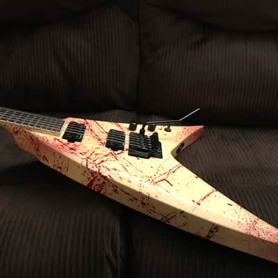 Washburn Vindicator HM Series Scott Ian Signature *RARE Blood Splatter V Guitar* image 10
