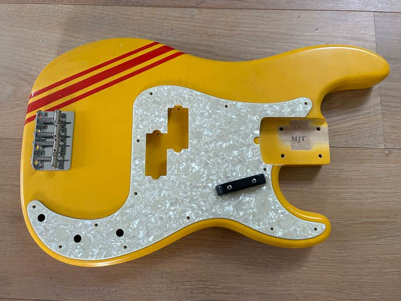 Fender (MJT) Precision Bass Body (2025) - Vintage Aged Competition Orange image 1
