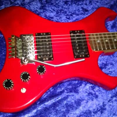 1983 Kramer Floyd Rose Model Non-Tilt Neck Trans Red W/Original Hard Case image 3