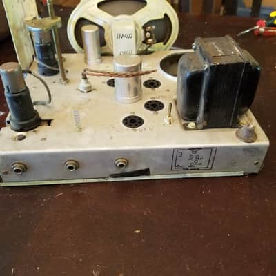 Revere T100 6V6 mono tube amp project 5x7 speaker case leather handle 1950 image 2