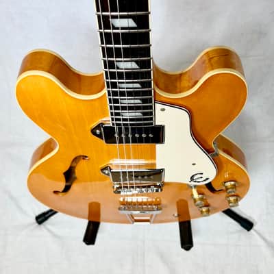 RARE 1ST YEAR 1996 (PEERLESS KOREA) NATURAL FINISH EPIPHONE CASINO ELECTRIC GUITAR & OHSC L@@K image 4