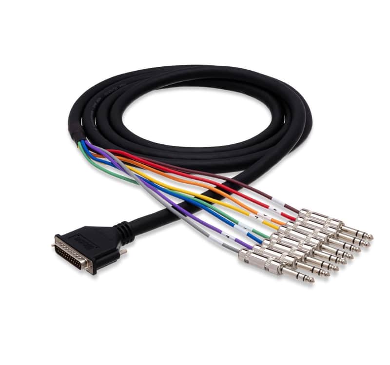 Hosa DTP-802 8-Channel DB25 to 1/4" TRS Male Cable Snake - 2m
