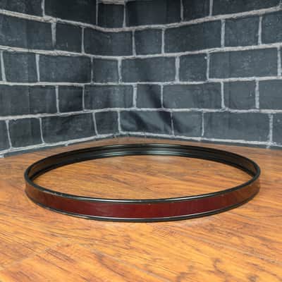 22" Metallic Red Bass Drum Hoop – Steel Black Hoop w/ Red Wrap – Player‑Grade image 5