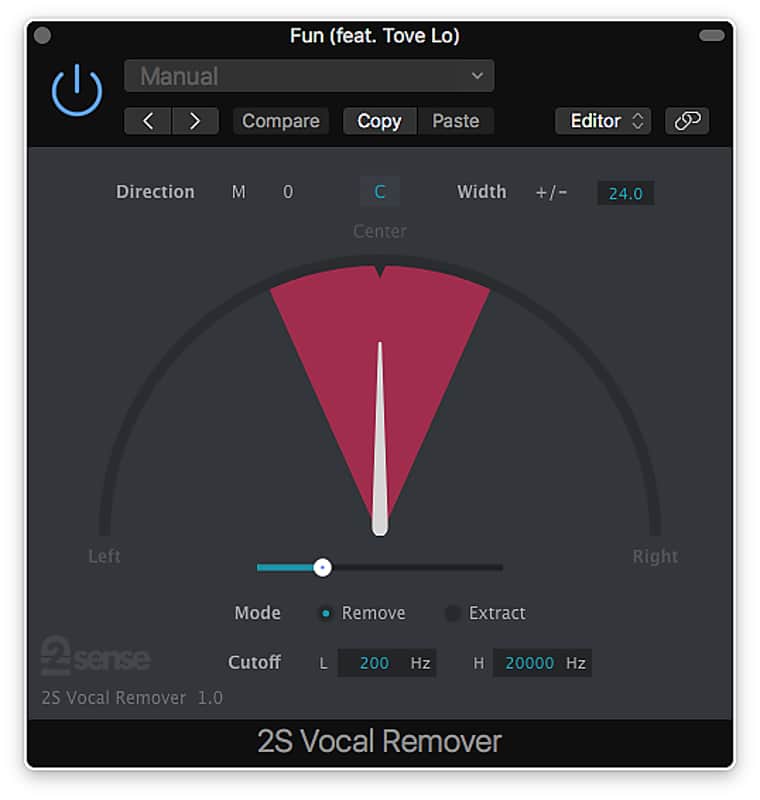 2nd Sense Vocal Remover - Audio Isolator for Center, Left & Right Channels (Plug-In Download) image 1