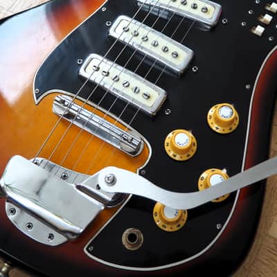 VIDEO! Kawai "Mosrite-style" guitar ~1969 made in Japan - pro setup, player ready image 4