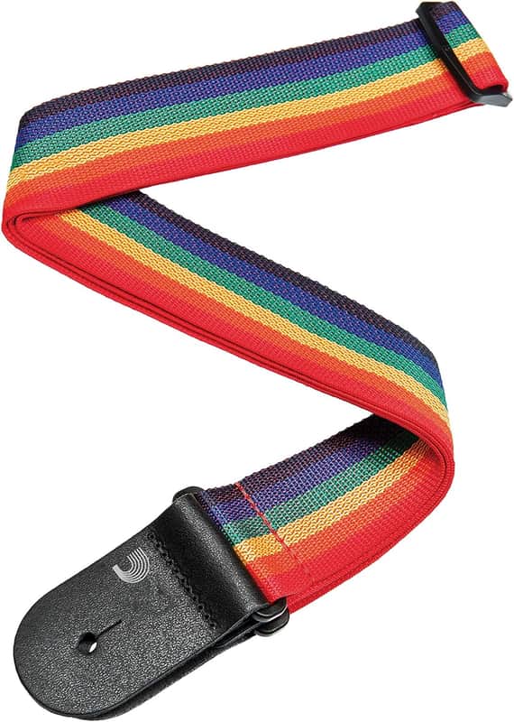 Polypropylene Guitar Strap - Rainbow image 1