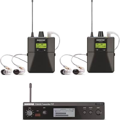 Shure PSM300 Twin Pack Pro P3TRA215TWP Wireless In-ear - G20 - Gator G-MIXERBAG-1515 - (2) ErnieBall XLR 25FT Bundle image 3