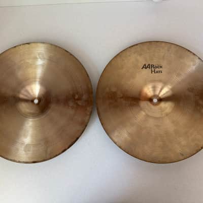 Sabian 14" AA Rock Hi-Hat Cymbals (Pair) 1985 - 2001 - Natural image 2
