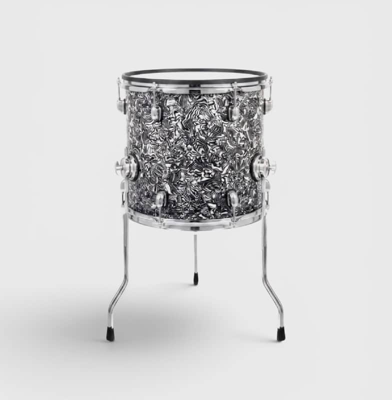 Dolby 12” x 12” Black Abalone Floor Tom Electronic Full Shell for Roland Alesis image 1