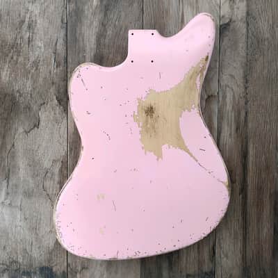 FRANCHIN Neptune guitar body Relic Aged Shell Pink 100% Nitro Lacquer Basswood Offset Jazzmaster Style Made in Italy - Stock piece #23580926 image 9