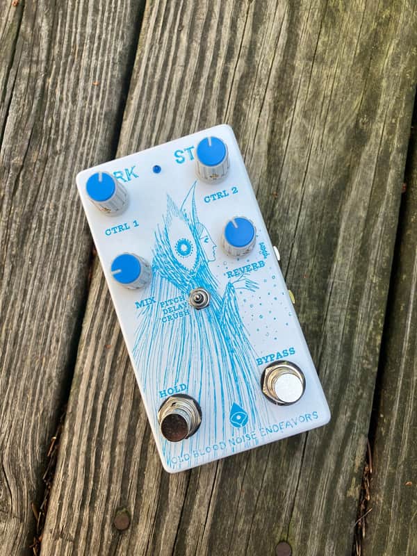 Old Blood Noise Endeavors Dark Star V2 Limited Rare White/Blue Ink 2017-2024 - White/Blue image 1