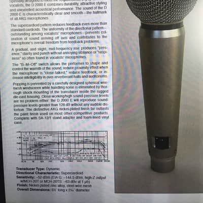 AKG D2000E 1980's Austria RARE! Bild 5