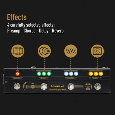 Sonicake Multi-effect Guitar Preamp DI Box Chorus Delay Reverb Pedal,price include the import duty for US buyer image 2