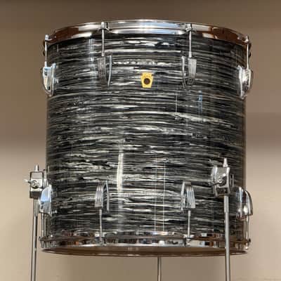 1966 Ludwig Oyster Black Pearl 16x16" Floor Tom image 3
